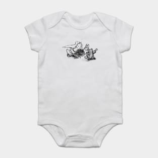 Big Thief Dragon New Warm Mountain I Believe In You Halftone Design Baby Bodysuit